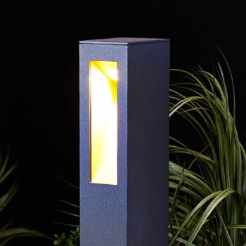 Lucande LED svetlo na chodník Jenke, 65 cm, antracit, hliník