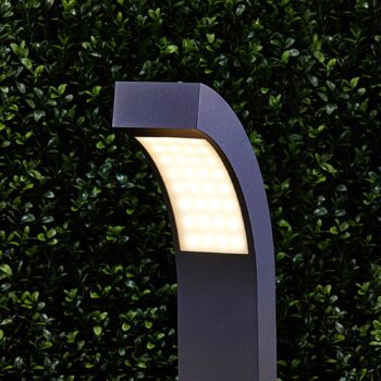 Lucande LED svetlo na chodník Lennik, 100 cm, antracit, kov