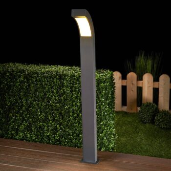 Lucande LED svetlo na chodník Lennik, 100 cm, antracit, kov