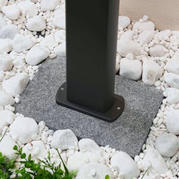 Lucande LED svetlo na chodník Mhairi, hranaté, antracit, 100 cm