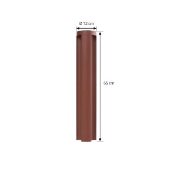 Lucande LED svetlo na chodník Raiku, hrdzavá farba, hliník, 65 cm