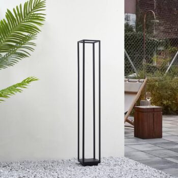 Lucande LED svetlo na chodník Thorvid, výška 120 cm, čierna