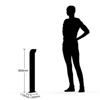 Lucande LED svetlo na chodník Tinna, 80 cm, antracit, IP65