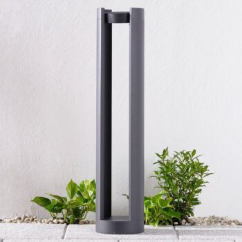 Lucande LED svietidlo Dylen, sivé, kovové, 80 cm, IP65