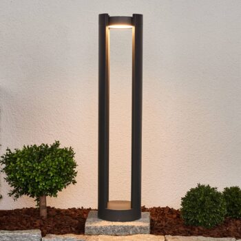 Lucande LED svietidlo Dylen, sivé, kovové, 80 cm, IP65
