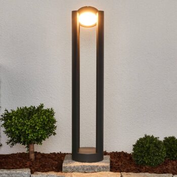 Lucande LED svietidlo Dylen, sivé, kovové, 80 cm, IP65