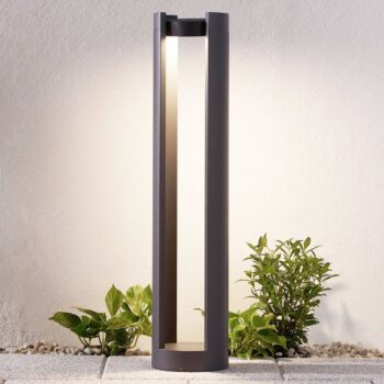 Lucande LED svietidlo Dylen, sivé, kovové, 80 cm, IP65