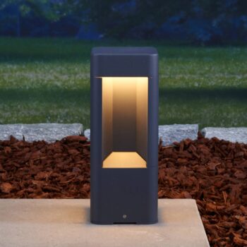 Lucande LED svietidlo na podstavci Annika, antracitová farba, kov, 30 cm