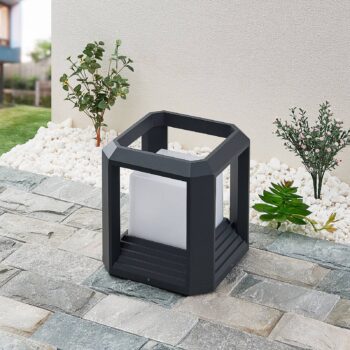 Lucande LED svietidlo na podstavci Serenella, antracit, kov, 27 cm