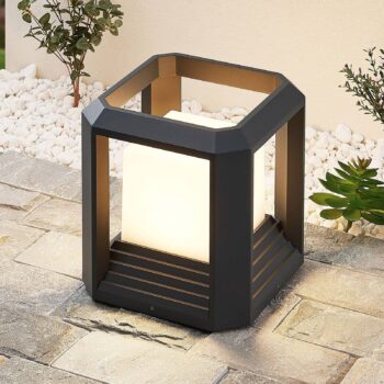 Lucande LED svietidlo na podstavci Serenella, antracit, kov, 27 cm