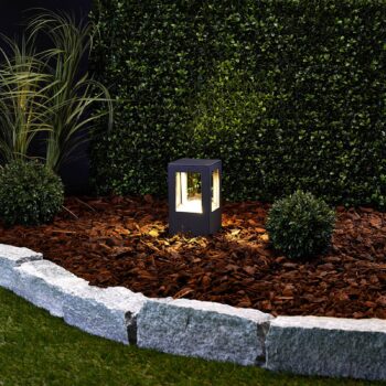 Lucande LED svietidlo na podstavec Nicola, 20 cm, antracit, IP54