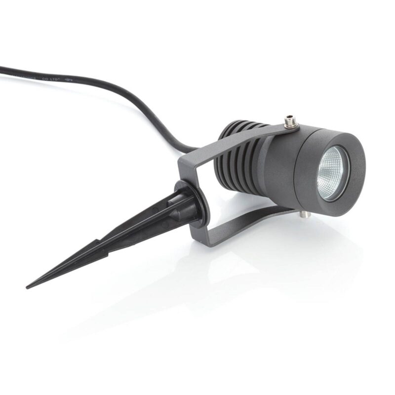 Lucande LED vonkajší reflektor Jon, zemný hrot, nastaviteľný, IP65 Lucande LED vonkajší reflektor Jon, zemný hrot, nastaviteľný, IP65