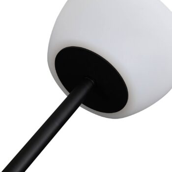 Lucande LED vonkajšia stojacia lampa Heribio, čierna, železo, 153 cm