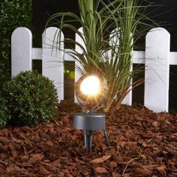 Lucande LED vonkajšie bodové svietidlo Gavin, 33 cm, antracit, hliník