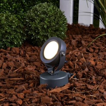 Lucande LED vonkajšie bodové svietidlo Gavin, 33 cm, antracit, hliník