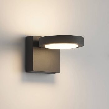 Lucande LED vonkajšie nástenné svietidlo Belna, kov, IP65, antracit