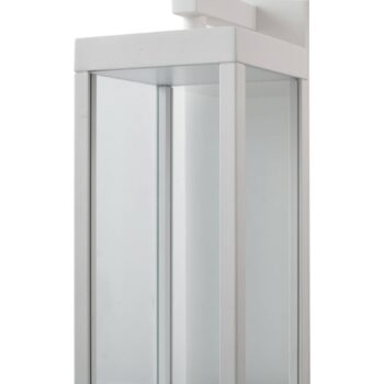 Lucande LED vonkajšie nástenné svietidlo Ferdinand, biele, kov, 38 cm