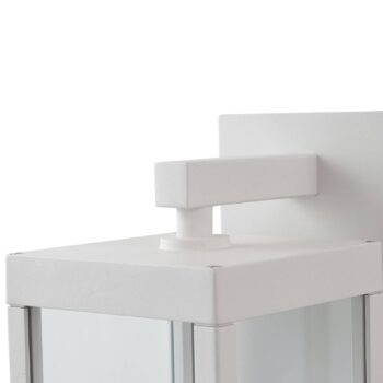 Lucande LED vonkajšie nástenné svietidlo Ferdinand, biele, kov, 38 cm