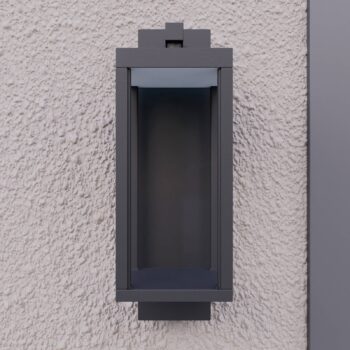 Lucande LED vonkajšie nástenné svietidlo Ferdinand, sada 2 ks, sivá, 38 cm