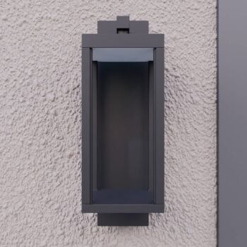 Lucande LED vonkajšie nástenné svietidlo Ferdinand, sada 3 ks, sivá, 38 cm