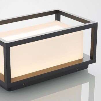 Lucande LED vonkajšie nástenné svietidlo Ilirian, antracit, hliník, 15 cm