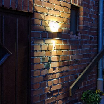 Lucande LED vonkajšie nástenné svietidlo Jarno, hrdza, kov, 9cm