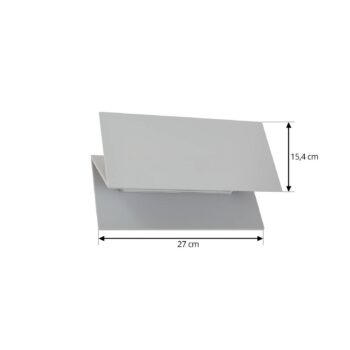 Lucande LED vonkajšie nástenné svietidlo Meja, sivé, hliník, 27 cm, IP54