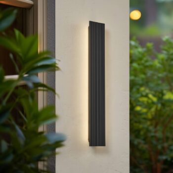 Lucande LED vonkajšie nástenné svietidlo Melira, dĺžka 60 cm, antracit