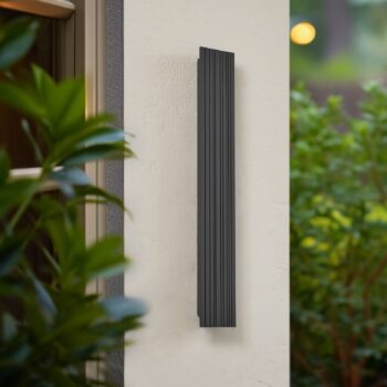 Lucande LED vonkajšie nástenné svietidlo Melira, dĺžka 60 cm, antracit