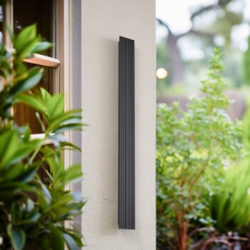 Lucande LED vonkajšie nástenné svietidlo Melira, výška 100 cm, antracit