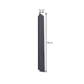 Lucande LED vonkajšie nástenné svietidlo Melira, výška 100 cm, antracit