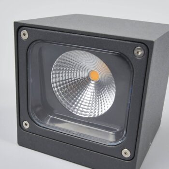 Lucande LED vonkajšie nástenné svietidlo Merjem, 12 cm, dole, IP54