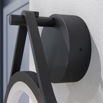 Lucande LED vonkajšie nástenné svietidlo Mirco, 30 cm, čierne, IP65