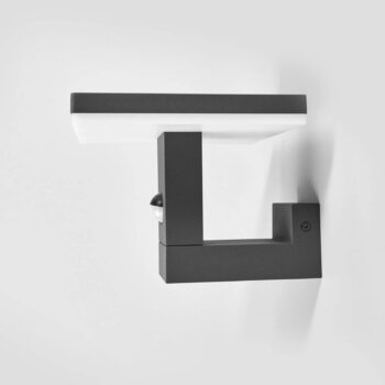 Lucande LED vonkajšie nástenné svietidlo Olesia, 15 cm, senzor, IP54