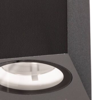 Lucande LED vonkajšie nástenné svietidlo Tavi, antracit, 9,5 cm, IP54