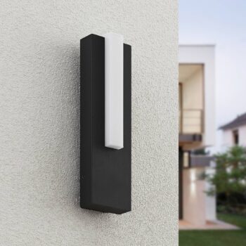 Lucande LED vonkajšie nástenné svietidlo Virgalia, 31 cm, antracit, IP65