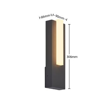 Lucande LED vonkajšie nástenné svietidlo Virgalia, 31 cm, antracit, IP65