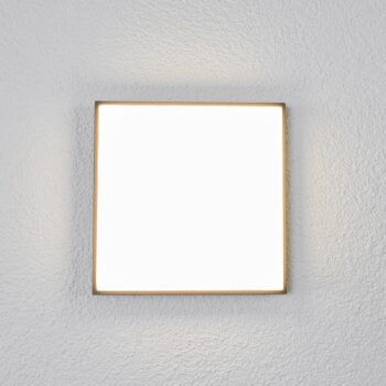Lucande LED vonkajšie stropné svietidlo Amra, 30 cm, hranaté, antracit