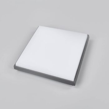 Lucande LED vonkajšie stropné svietidlo Amra, 30 cm, hranaté, antracit