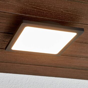 Lucande LED vonkajšie stropné svietidlo Mabella, 23 cm, antracit