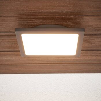 Lucande LED vonkajšie stropné svietidlo Mabella, 23 cm, senzor, IP65