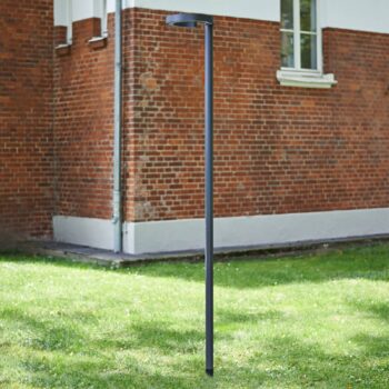 Lucande LED vonkajšie svetlo Jannis, antracitová farba, kov, 200 cm