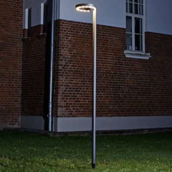 Lucande LED vonkajšie svetlo Jannis, antracitová farba, kov, 200 cm