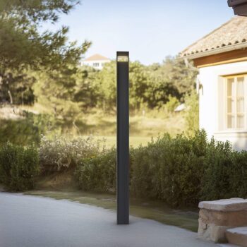 Lucande LED vonkajšie svetlo Tavion, 230 cm, antracit, IP65