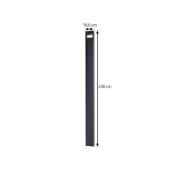Lucande LED vonkajšie svetlo Tavion, 230 cm, antracit, IP65