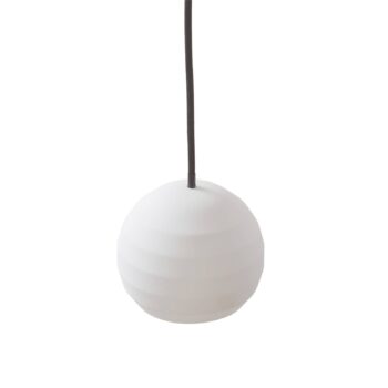 Lucande LED závesné svetlo Darkorin, biele, zárezy, omietka, 12 cm