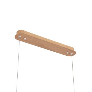 Lucande LED závesné svetlo Maruta, drevo, lúč, 120 cm, 3000K