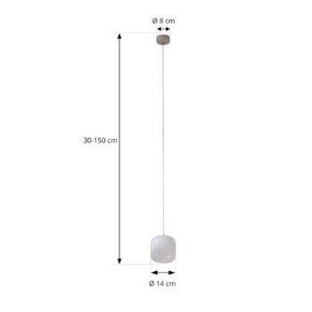 Lucande LED závesné svietidlo Avelina, Ø 14 cm, 1 svetlo, čierna