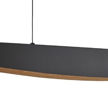 Lucande LED závesné svietidlo Clavit, čierne, 140 cm, CCT