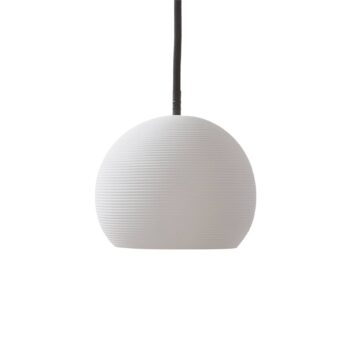 Lucande LED závesné svietidlo Darkorin, biele, okrúhle, sadra, Ø 12 cm